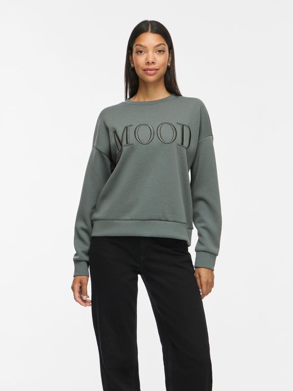 Vila VIREFLECT MOOD EMB L/S SWEAT TOP/R/: Balsam Green 14095256
