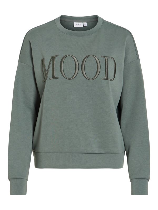 Vila VIREFLECT MOOD EMB L/S SWEAT TOP/R/: Balsam Green 14095256