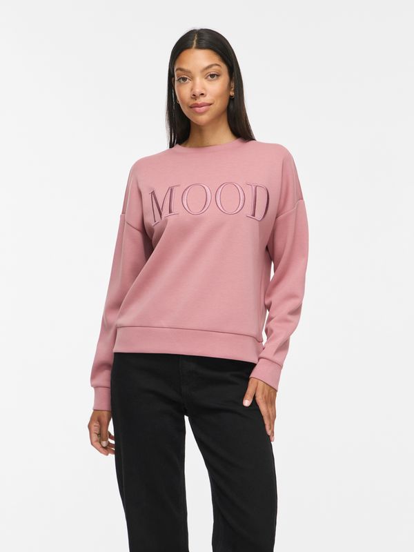 Vila VIREFLECT MOOD EMB L/S SWEAT TOP/R/: Nostalgia Rose 14095256
