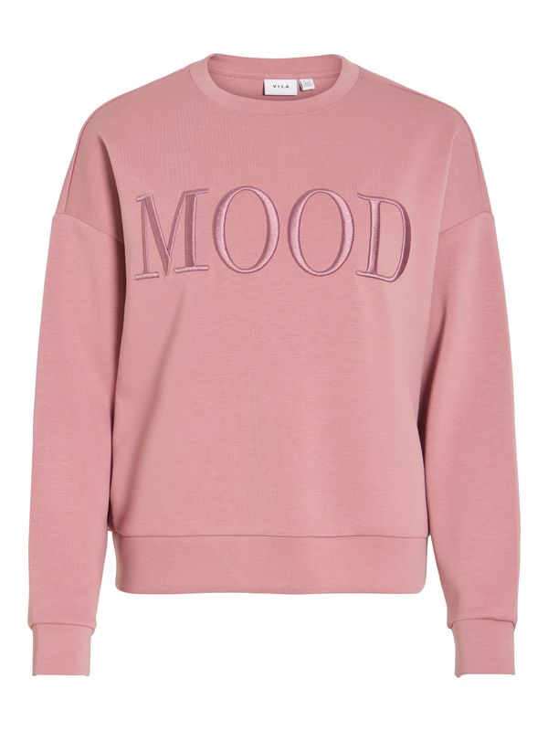 Vila VIREFLECT MOOD EMB L/S SWEAT TOP/R/: Nostalgia Rose 14095256