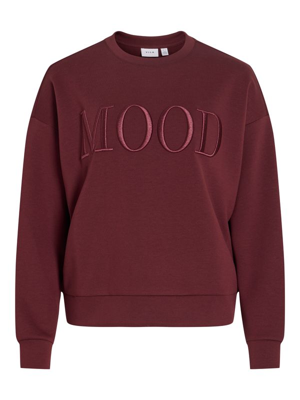 Vila VIREFLECT MOOD EMB L/S SWEAT TOP/R/: Port Royale 14095256