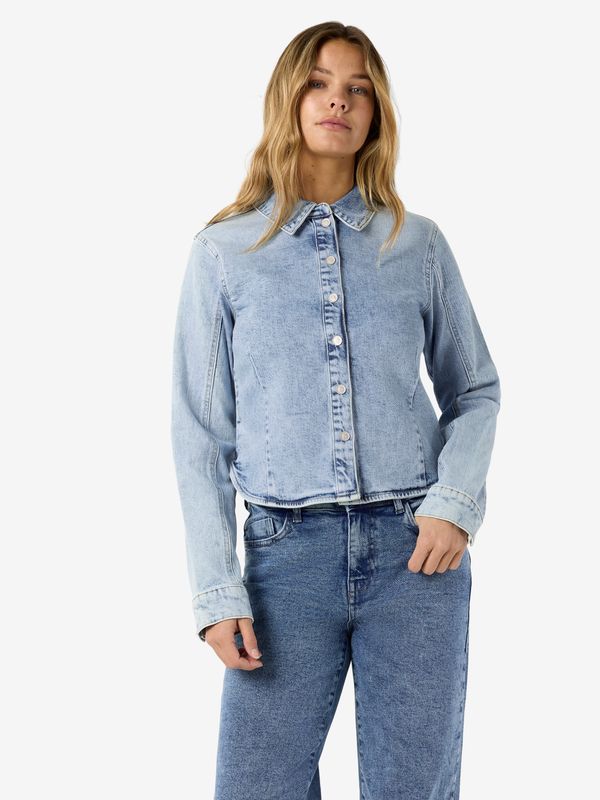 Noisy May NMGINA BERRY LS FIT SHIRT AZ236LB Light Blue Denim 27037908