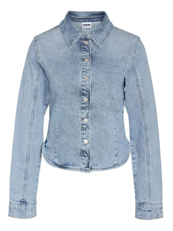 Noisy May NMGINA BERRY LS FIT SHIRT AZ236LB Light Blue Denim 27037908