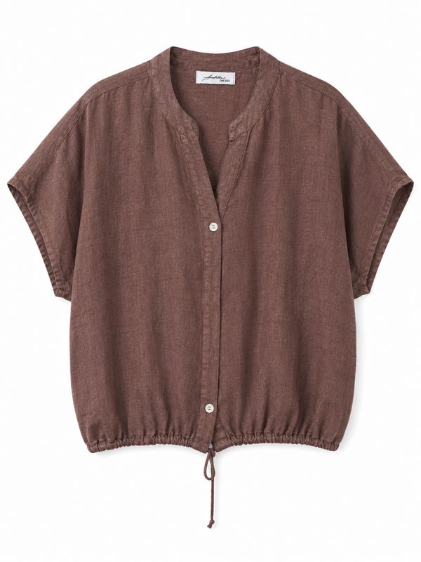 Ambika linnen blouse brown 7359