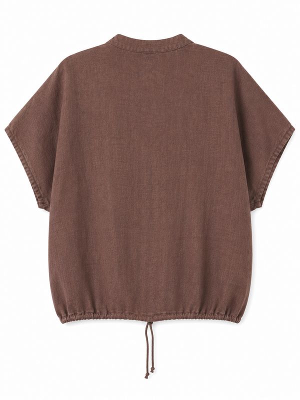 Ambika linnen blouse brown 7359