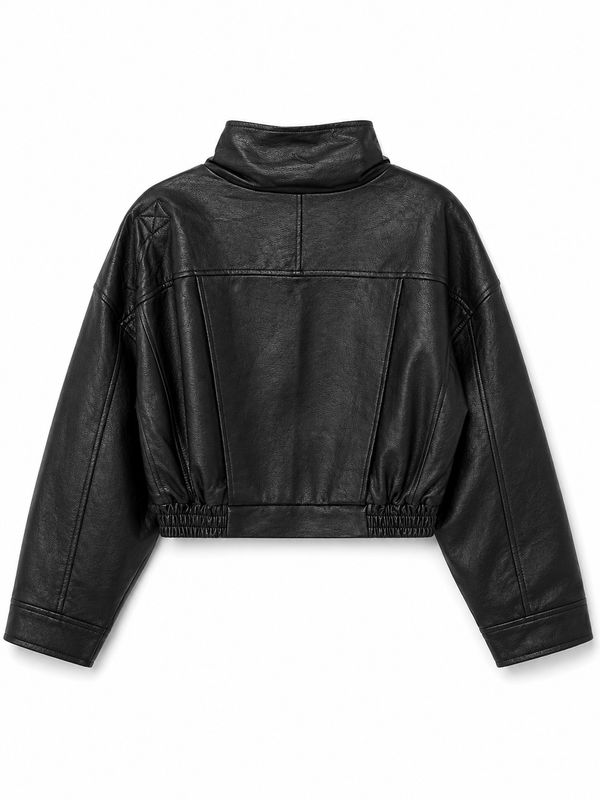 Nameless pu jacket gesp black DR8473