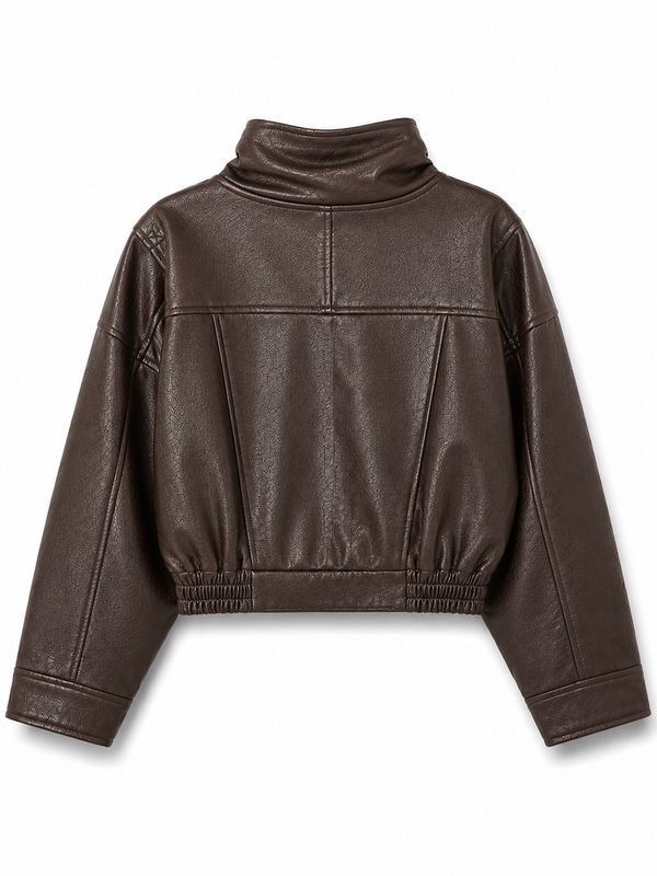 Nameless pu jacket gesp brown DR8473