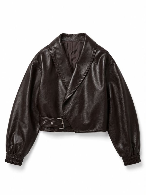 Nameless biker jacket glans brown DR8495