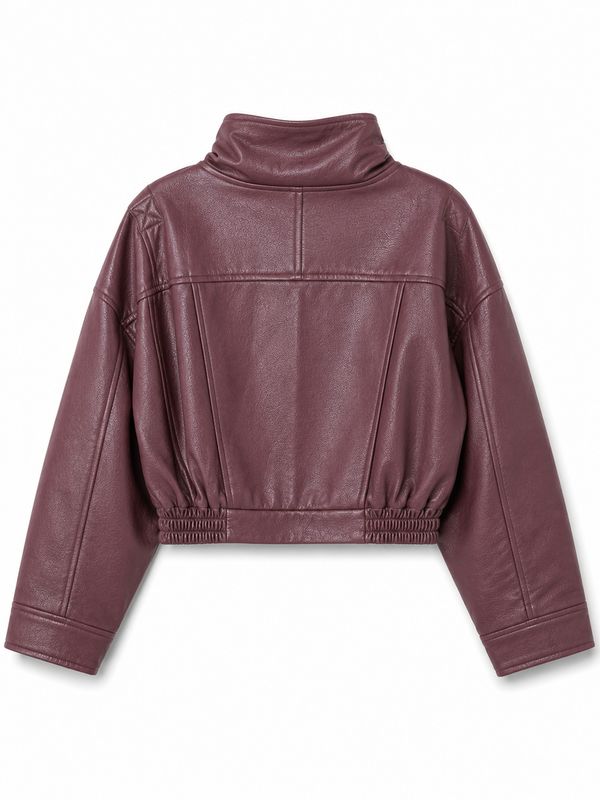 Nameless pu jacket gesp burgundy DR8473