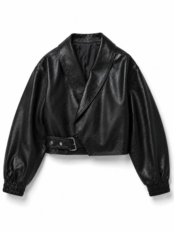 Sophie & Me biker jacket glans zwart DR8495