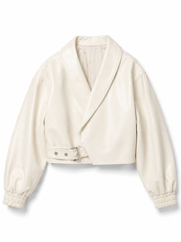 Sophie & Me biker jacket glans ivory DR8495