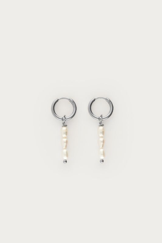 My Jewellery Oorbellen 3 parels Zilver MJ05094