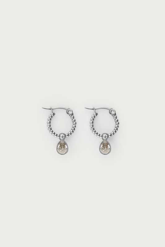 My Jewellery Earring drop stone zilver MJ07601