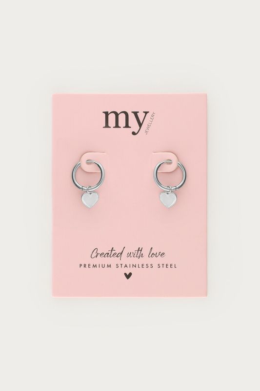 My Jewellery Earring with a heart zilver MJ07727