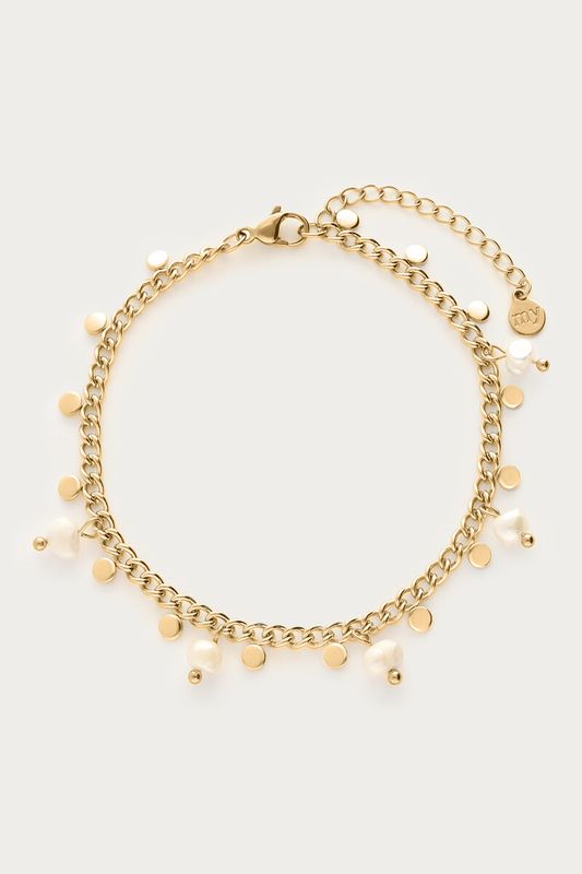 My Jewellery Bracelet pearls & coins goud MJ09227