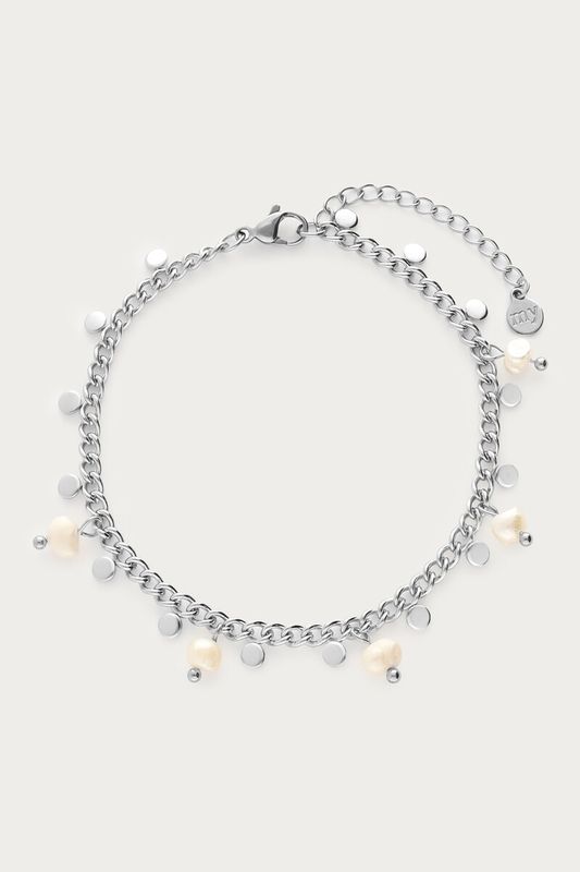 My Jewellery Bracelet pearls & coins zilver MJ09227