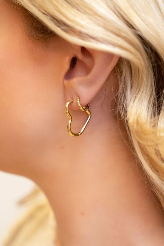 My Jewellery Earring basic heart Goud MJ09518