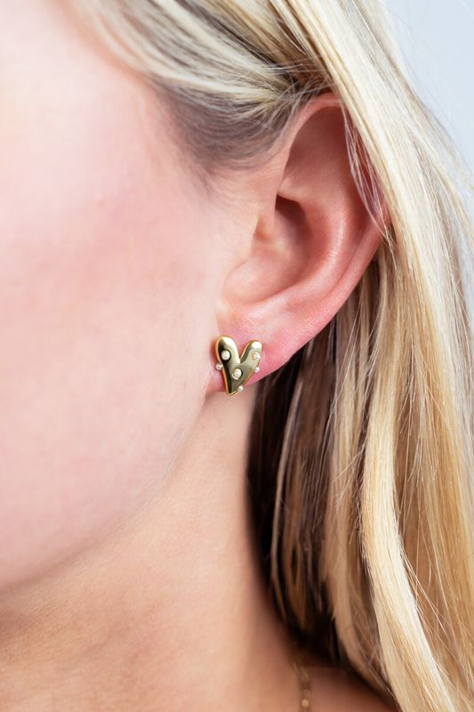 My Jewellery Earstuds pearl heart Gold MJ12599