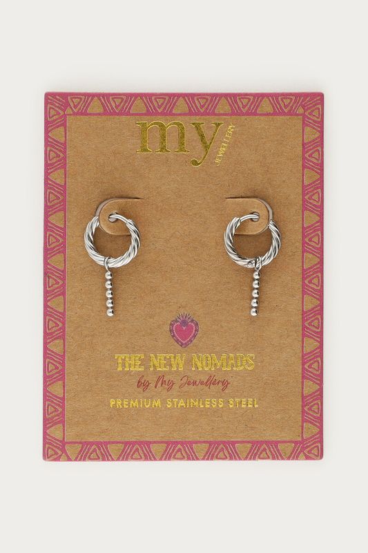 My Jewellery Earring mini hoop dots Silver MJ13619