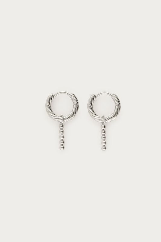 My Jewellery Earring mini hoop dots Silver MJ13619