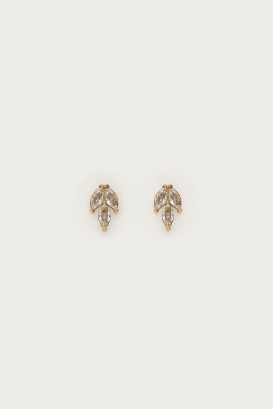 My Jewellery Earstud leaf strass Gold MJ14739