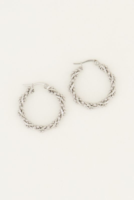 My Jewellery Oorringen met bolletjes Zilver MJ05231