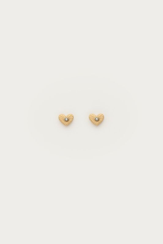 My Jewellery Studs heart stone goud MJ07324