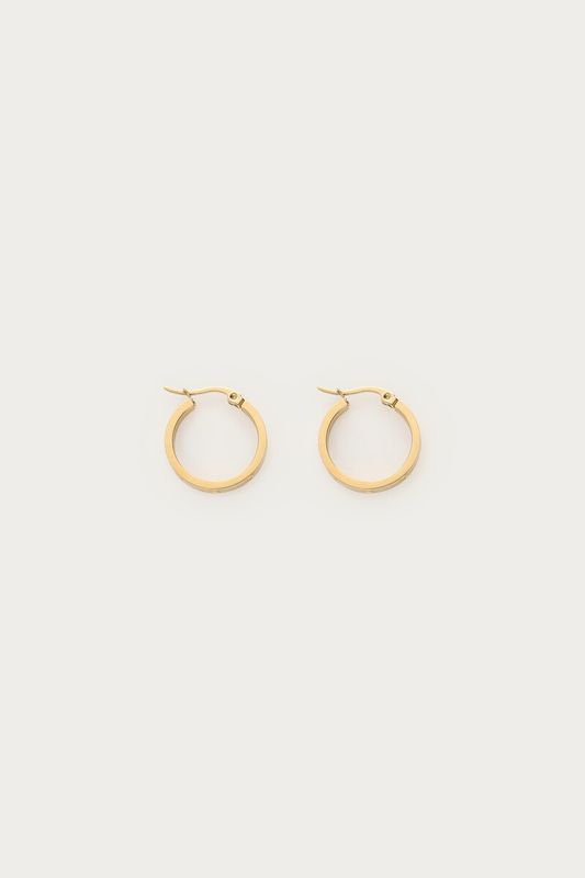 My Jewellery Earrings engraved hearts goud MJ07495