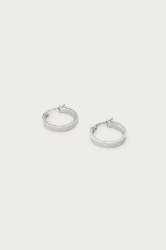 My Jewellery Earrings engraved hearts zilver MJ07495