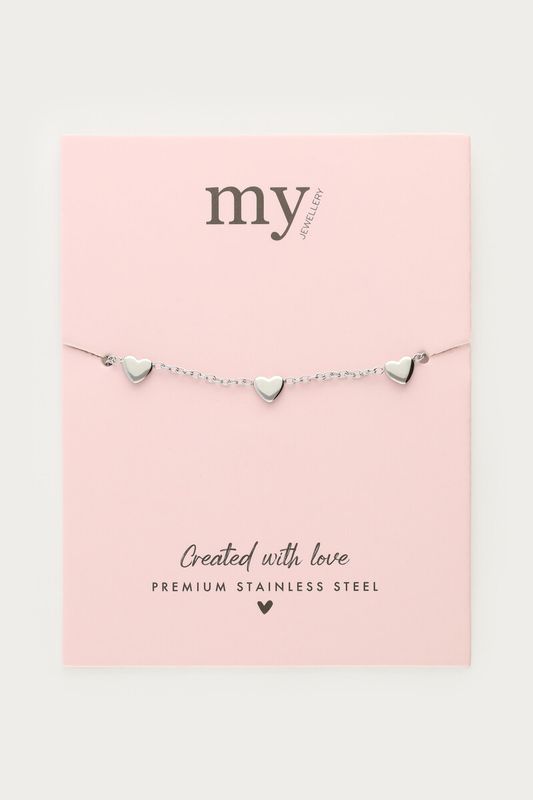 My Jewellery Bracelet hearts zilver MJ07640