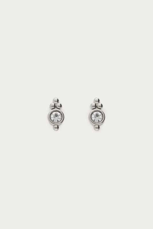 My Jewellery Earstud clover strass transparant Gold MJ14846
