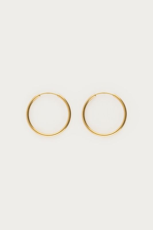 My Jewellery Earrings basic hoops medium Gold MJ08593