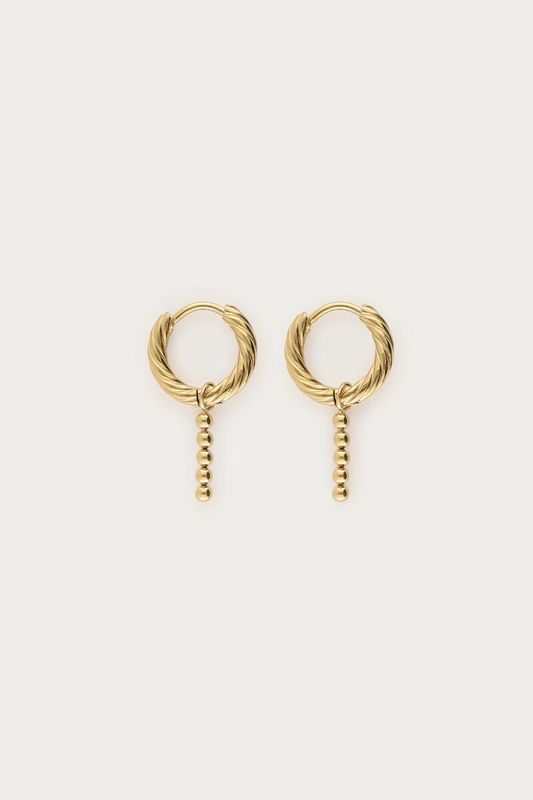 My Jewellery Earring mini hoop dots Gold MJ13619