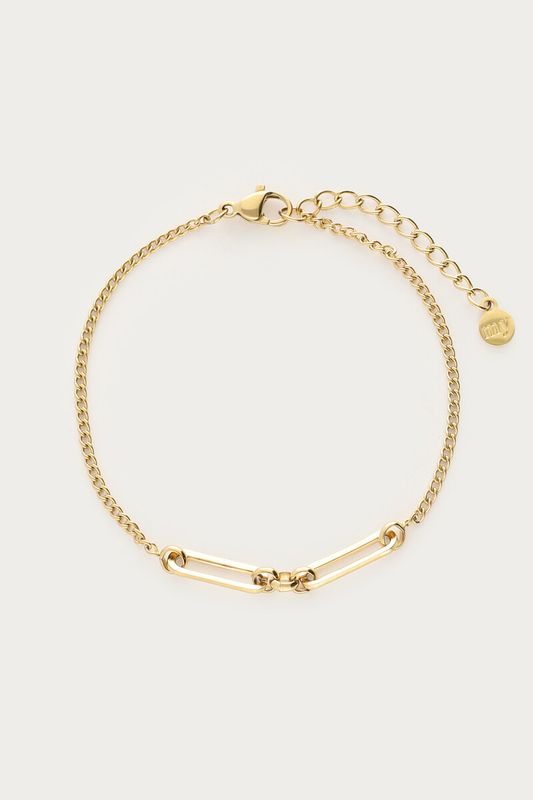 My Jewellery Bracelet 2 oval chains Gold MJ14789