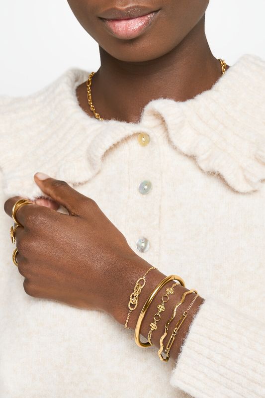 My Jewellery Bracelet 2 oval chains Gold MJ14789