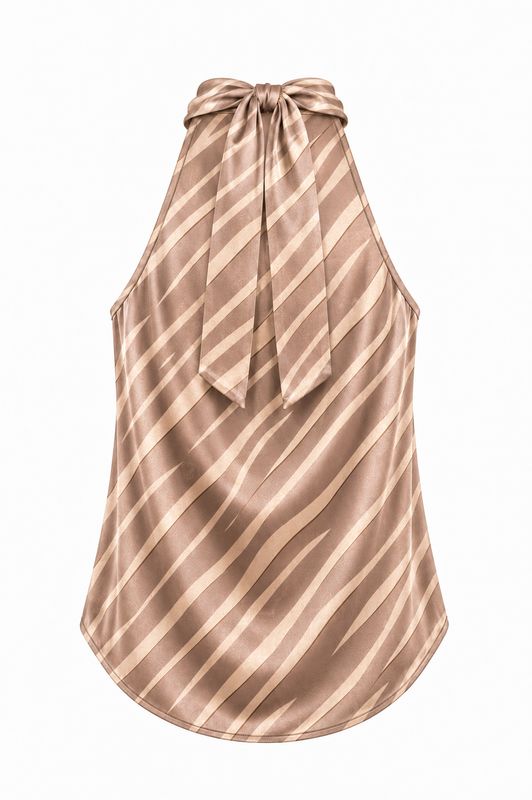 Ambika Halter Zebra Print Sand 70687-A