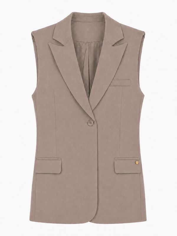 Ambika Gilet Getailleerd Taupe Coco
