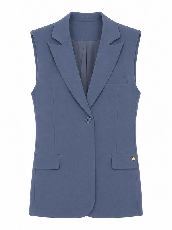 Ambika Gilet Getailleerd Jeans Blue Coco