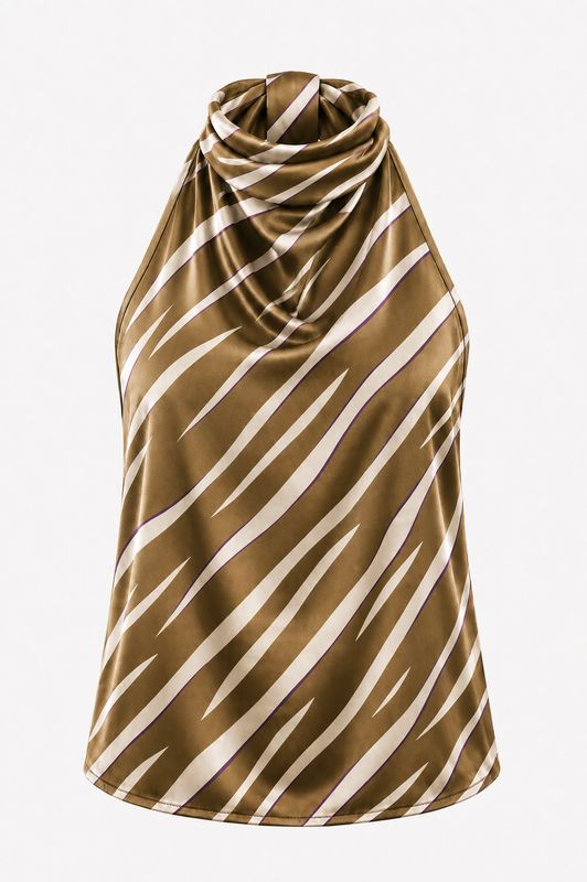 Ambika Halter Zebra Print Mosgroen 70687-A