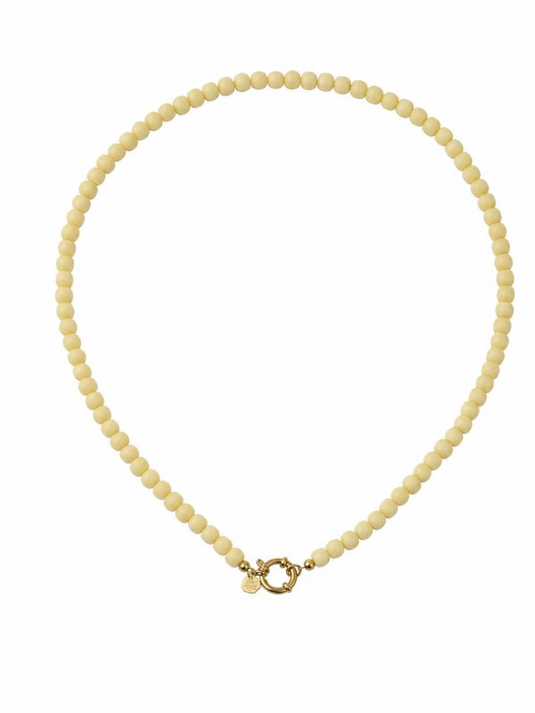 Rose & Camellia kralen ketting small beige 1433-1a