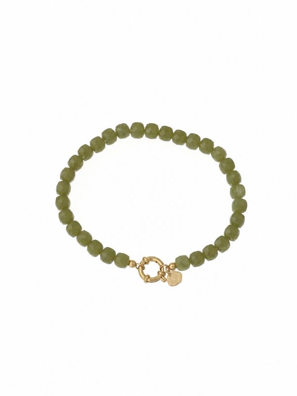 Rose & Camellia kralen armband small groen 1433-2b