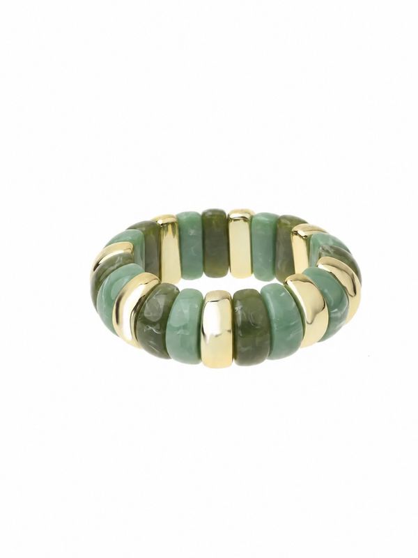 Rose & Camellia kralen armband green multi 1143-3a