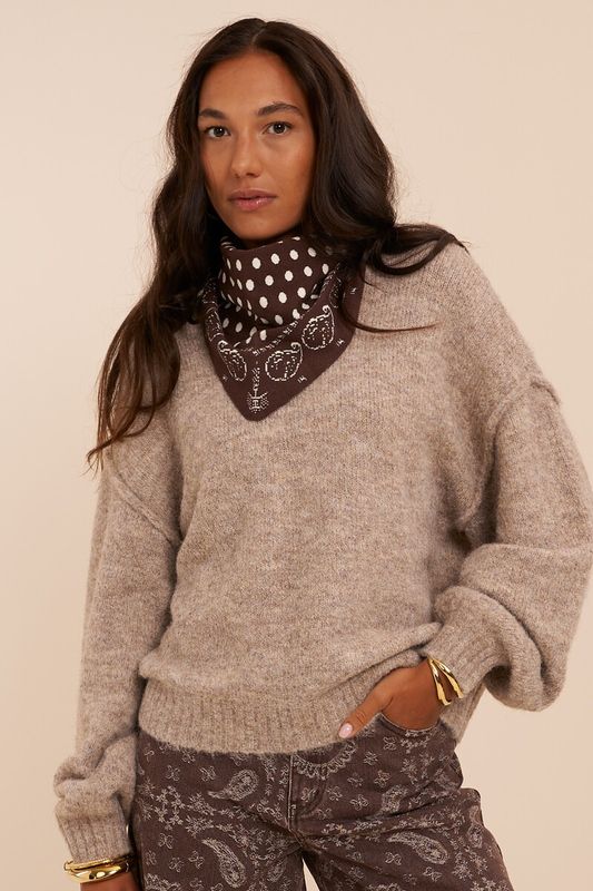 My Jewellery Scarf paisley jacquard brown Brown MJ16599