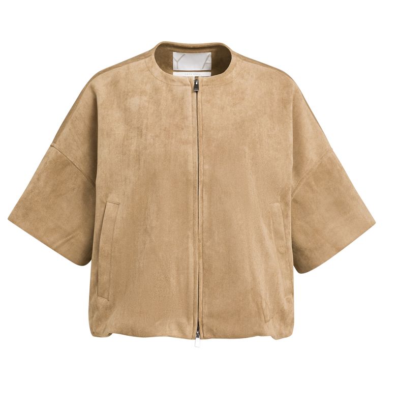 YaYa Oversized suede jasje OTTER BROWN 02-009081-608