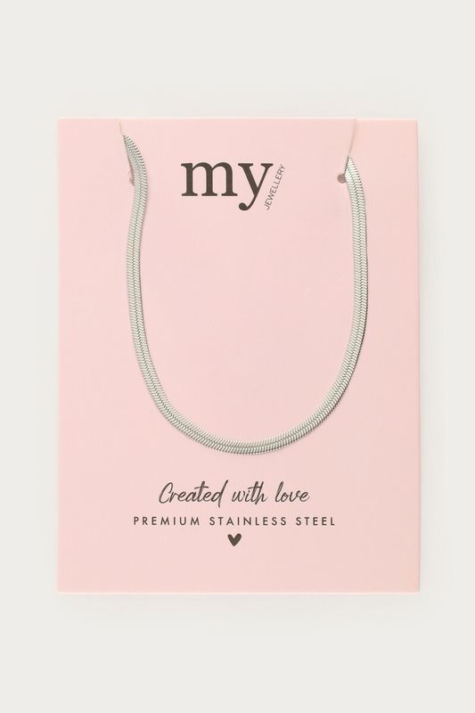 My Jewellery Platte schakelketting dun Silver MJ04930