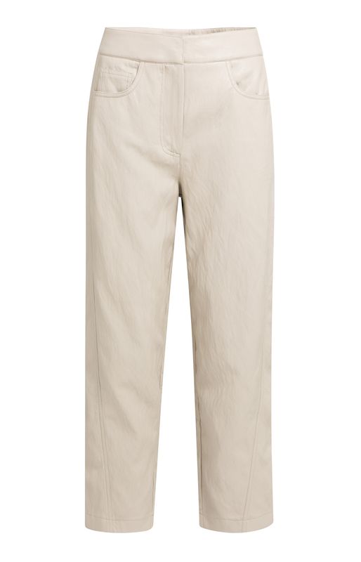 YaYa Kunstleren broek met wortelmod PURE CASHMERE GREY 01-309289-608