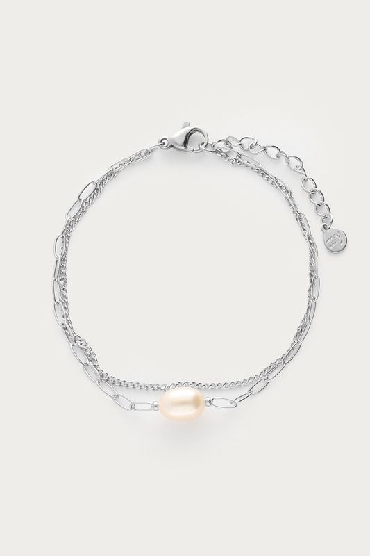 My Jewellery Bracelet with pearl bead zilver MJ09247
