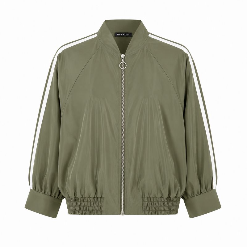 Nameless bomber met streep Groen 9565