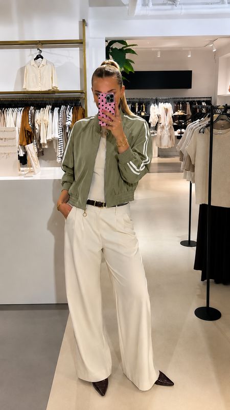 Nameless bomber met streep Groen 9565