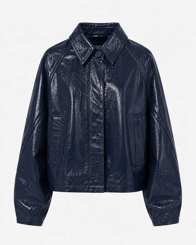 Ambika PU Jacket Blue Gulcan